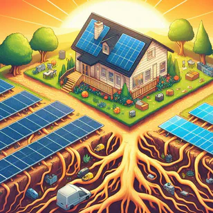 Srovnání mezi instalacemi solárních panelů umístěnými na zemi a na střeše, které zdůrazňuje výhody a nevýhody každé metody