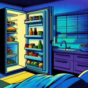 Kulkas dan freezer yang diberi daya oleh sistem inverter rumah saat pemadaman listrik