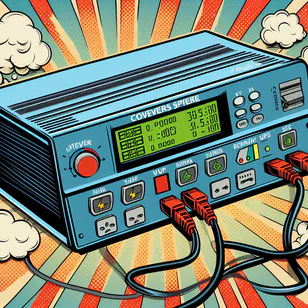 An inverter or UPS device displaying power consumption while idle, highlighting energy usage even without active load