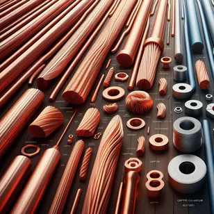 Perbandingan kabel elektrik tembaga dan aluminium sebelah menyebelahi, menonjolkan sifat dan penggunaannya yang berbeza.