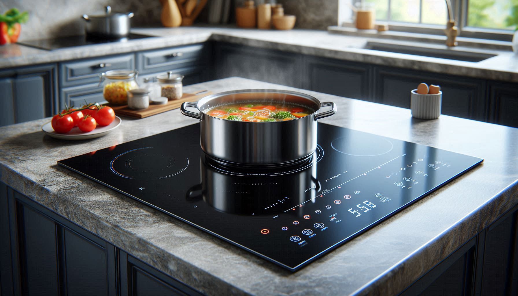 Kuchenka indukcyjna podłączona do inwertera słonecznego dla efektywnego gotowania w domu