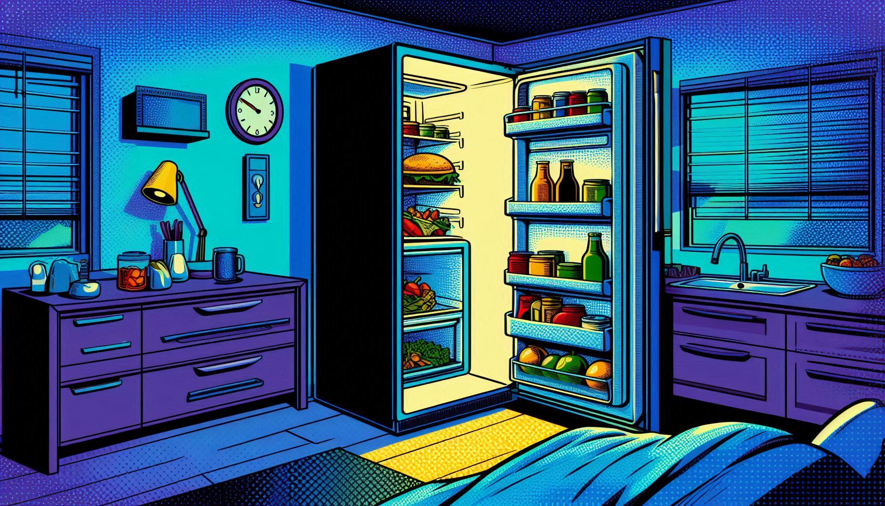 Geladeira e freezer alimentados por um sistema de inversor doméstico durante uma queda de energia