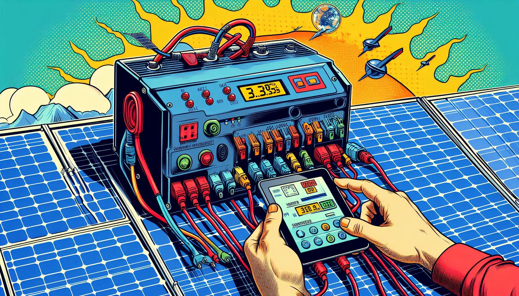 Stabilizer ya voltage inaonesha current wakati imeunganishwa na inverter ya jua