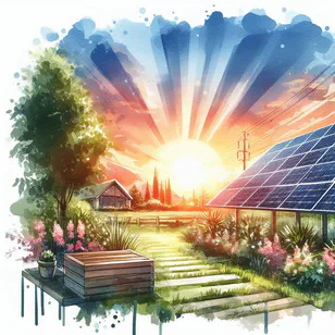 Gün boyunca optimal enerji toplama için Doğu-Batı ve Güney konfigürasyonunda düzenlenmiş bir çatıdaki güneş panelleri